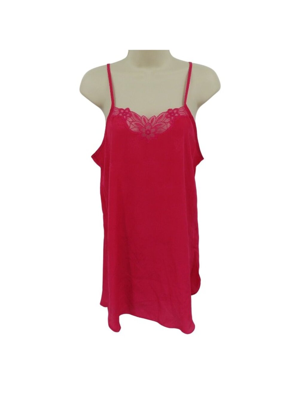 Jayre California Womens Medium Pink Floral Flower Lace Nightie Nightgown Dress